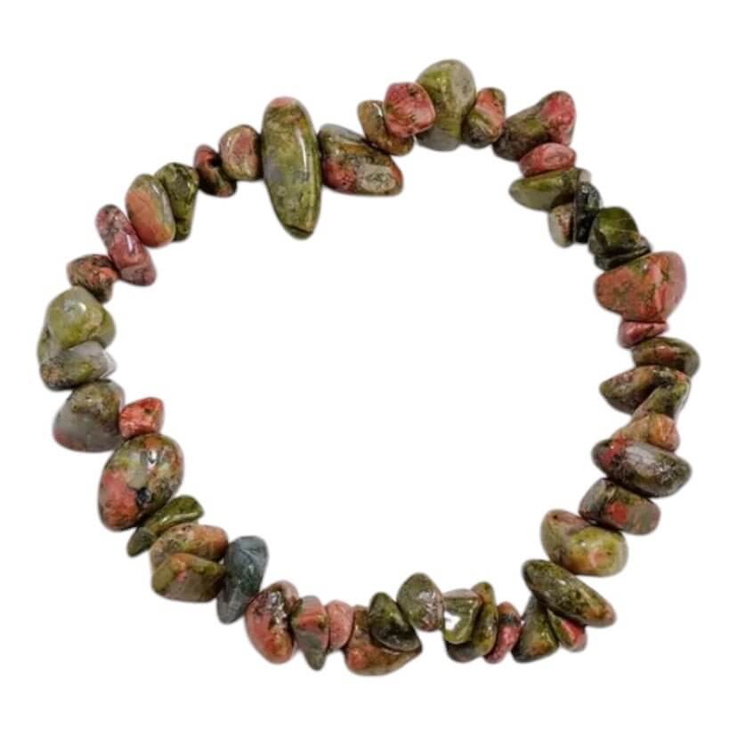 Armband aus Unakit-Splittern – Stilvolles Schmuckstück mit harmonischem Farbspiel