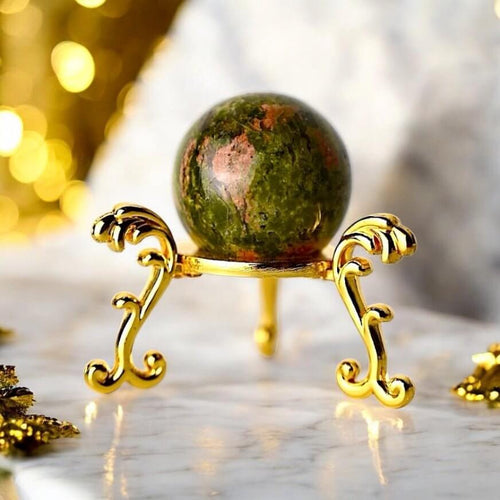 Miniatur Unakit Kugel – sanfte Unterstützung für Körper und Geist