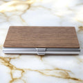 Visitenkartenetui Holz und Silber