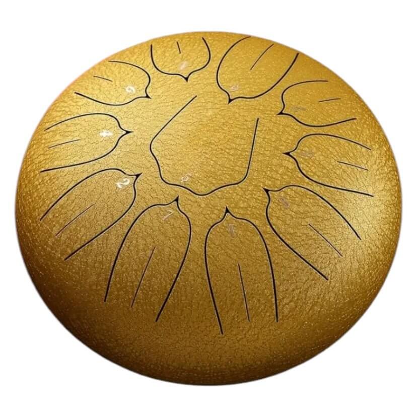 Riesige Zungentrommel Gold – ideal für Meditation und Achtsamkeit