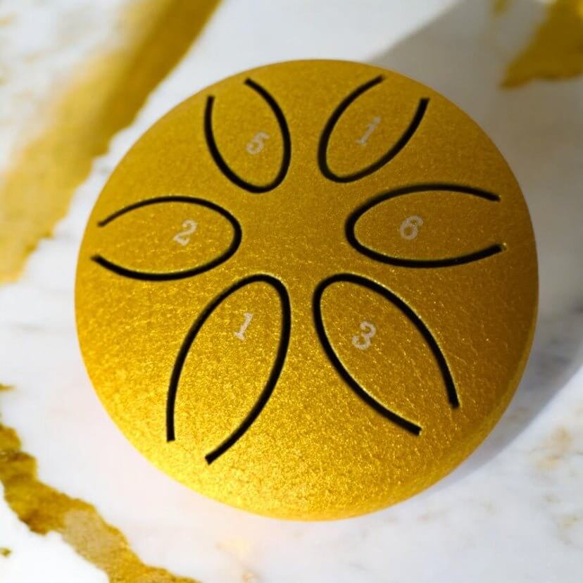 Kleine Zungentrommel in Gold – beruhigende Töne für Körper und Geist