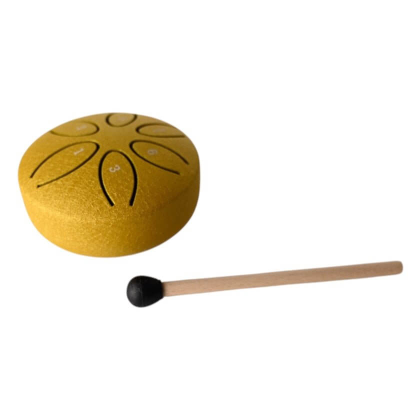 Kleine Zungentrommel in Gold – beruhigende Töne für Körper und Geist