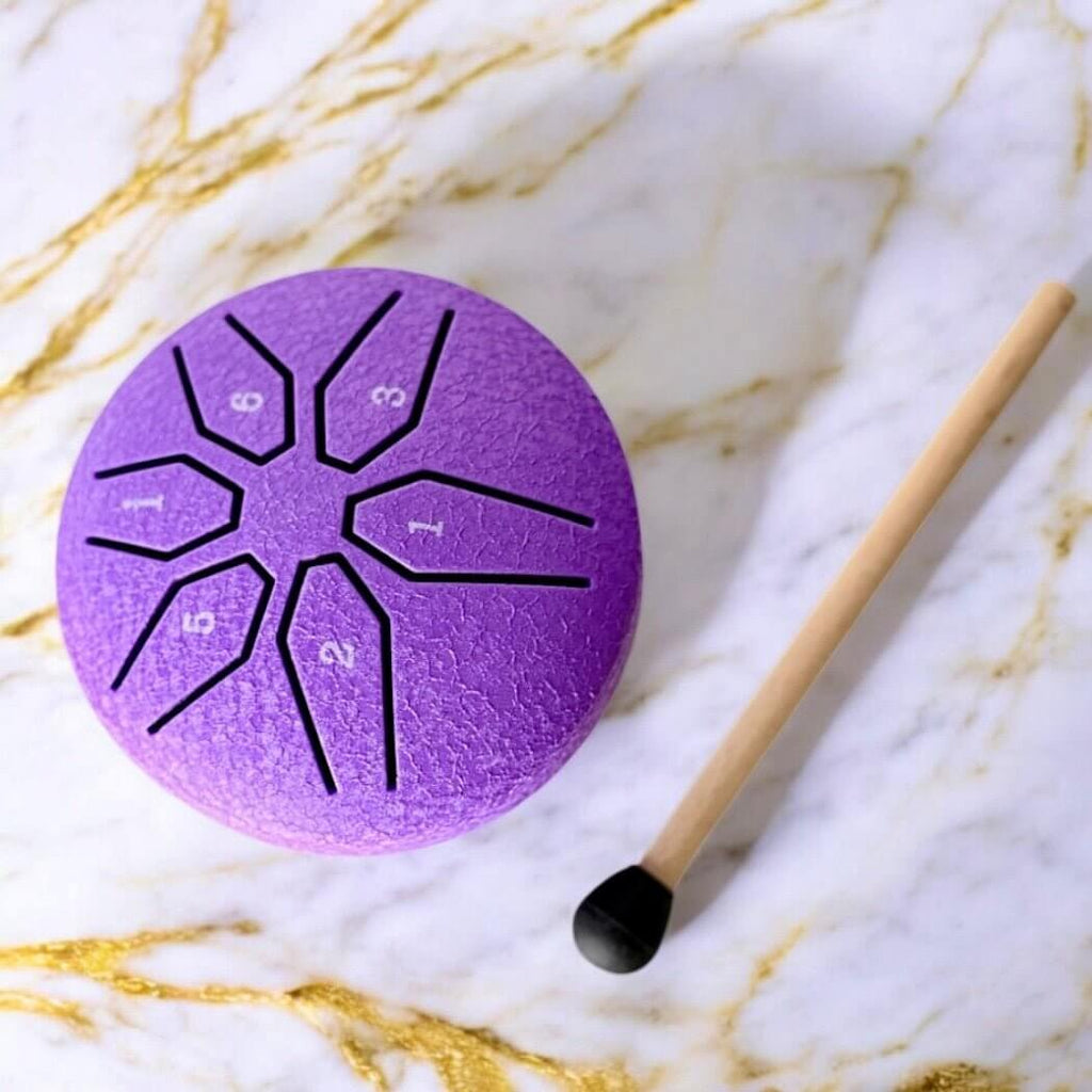 Kleine Zungentrommel in Lila – beruhigende Töne für Körper und Geist