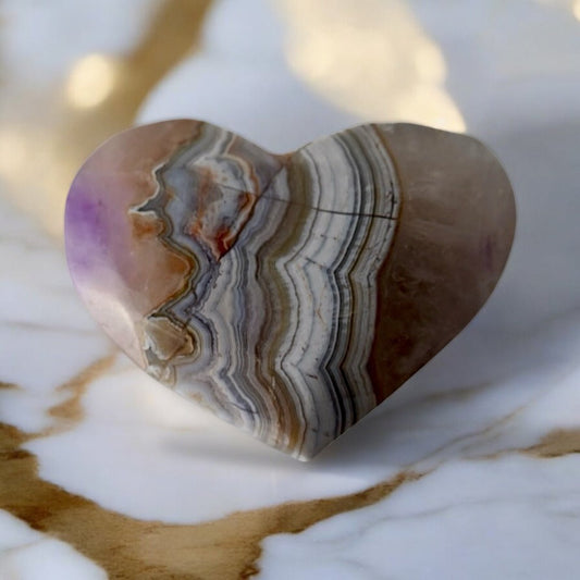 Amethyst Achat Herz - CrystalScents