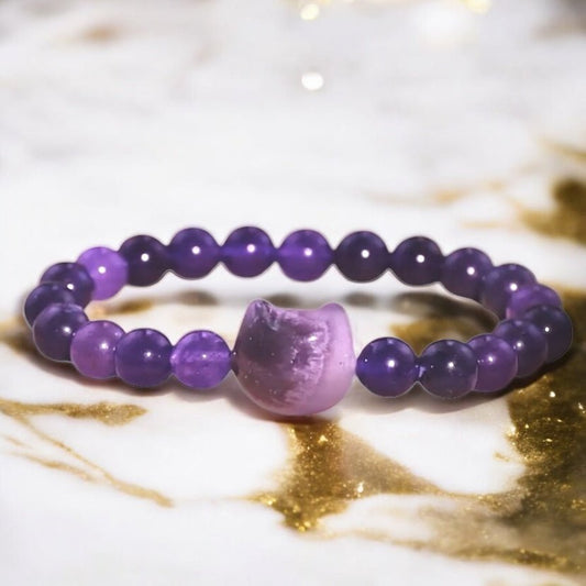 Amethyst Armband mit Katze - CrystalScents