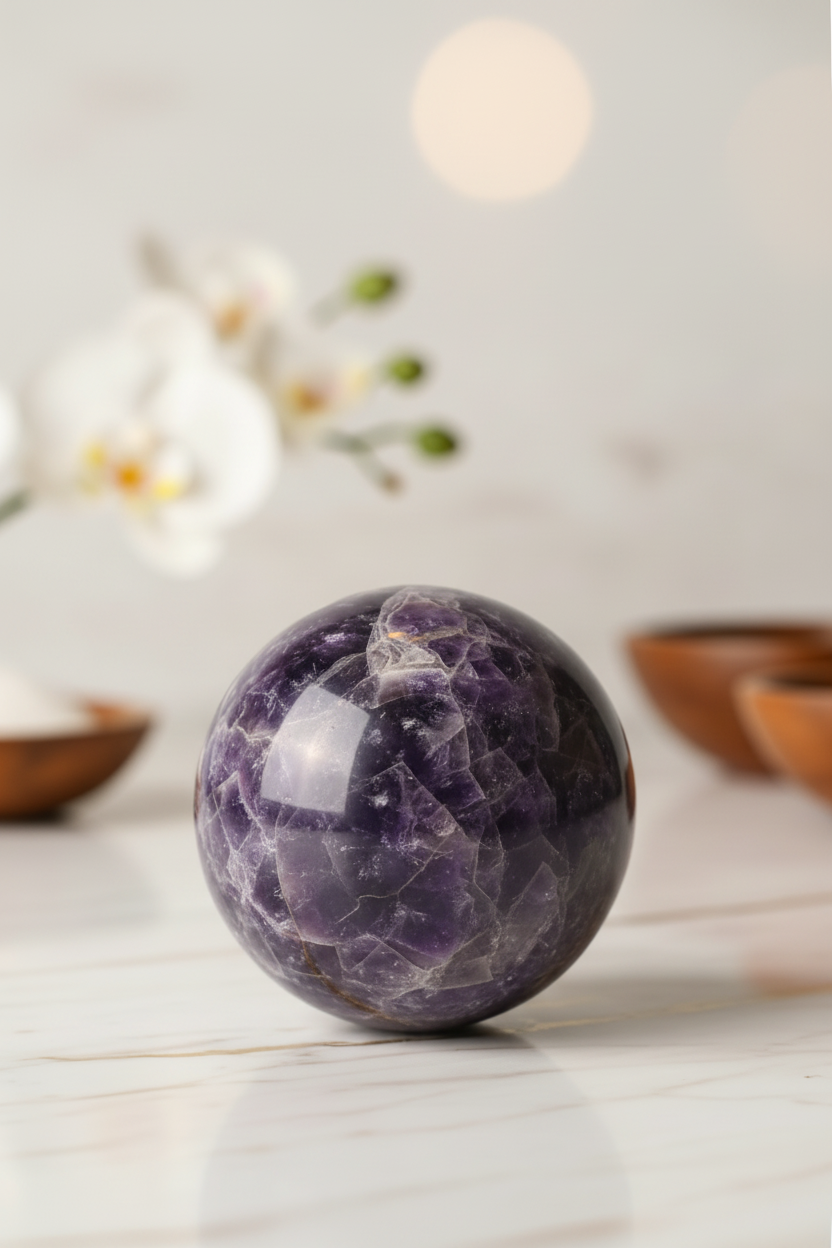 Amethyst Kugel Hochformat