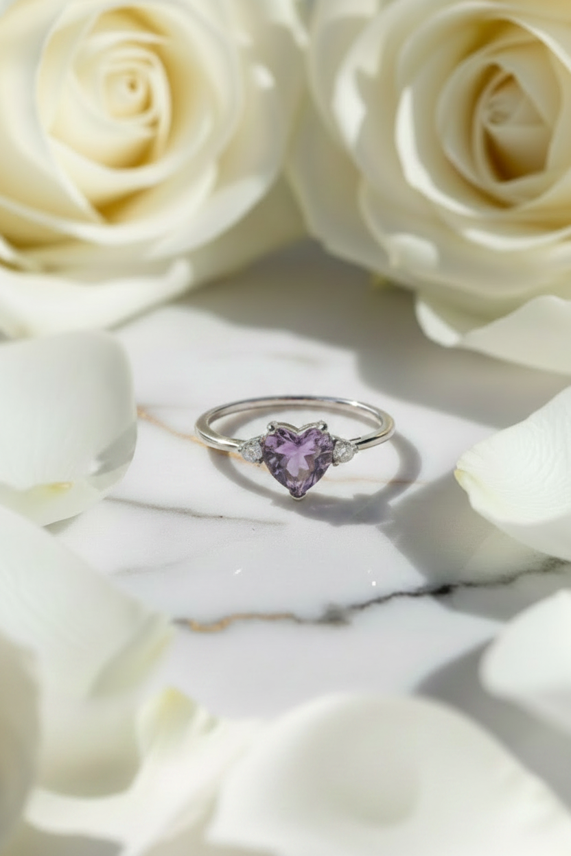 Amethyst Ring mit korrekten Proportionen