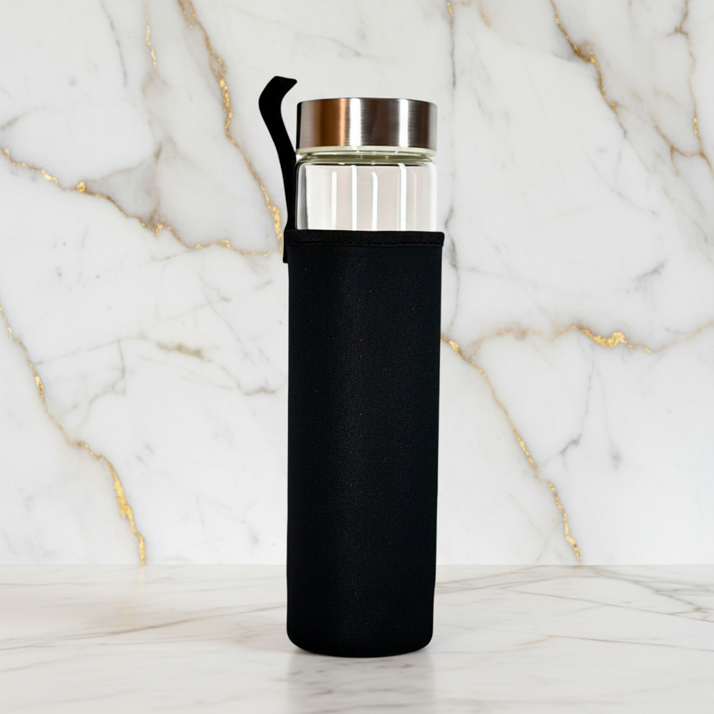 Citrin Glasflasche – Stilvoller Tee unterwegs CrystalScents