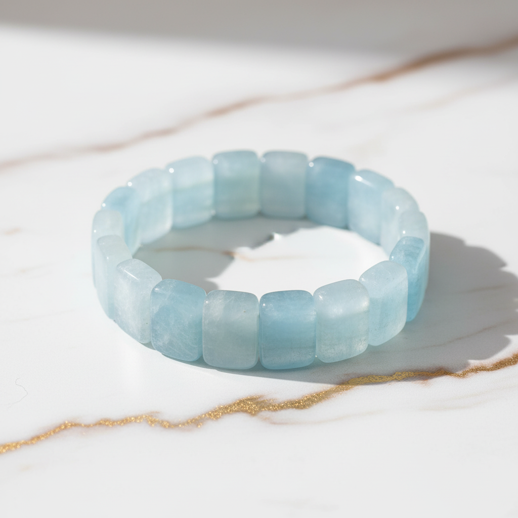 Aquamarin Armband Kreisform