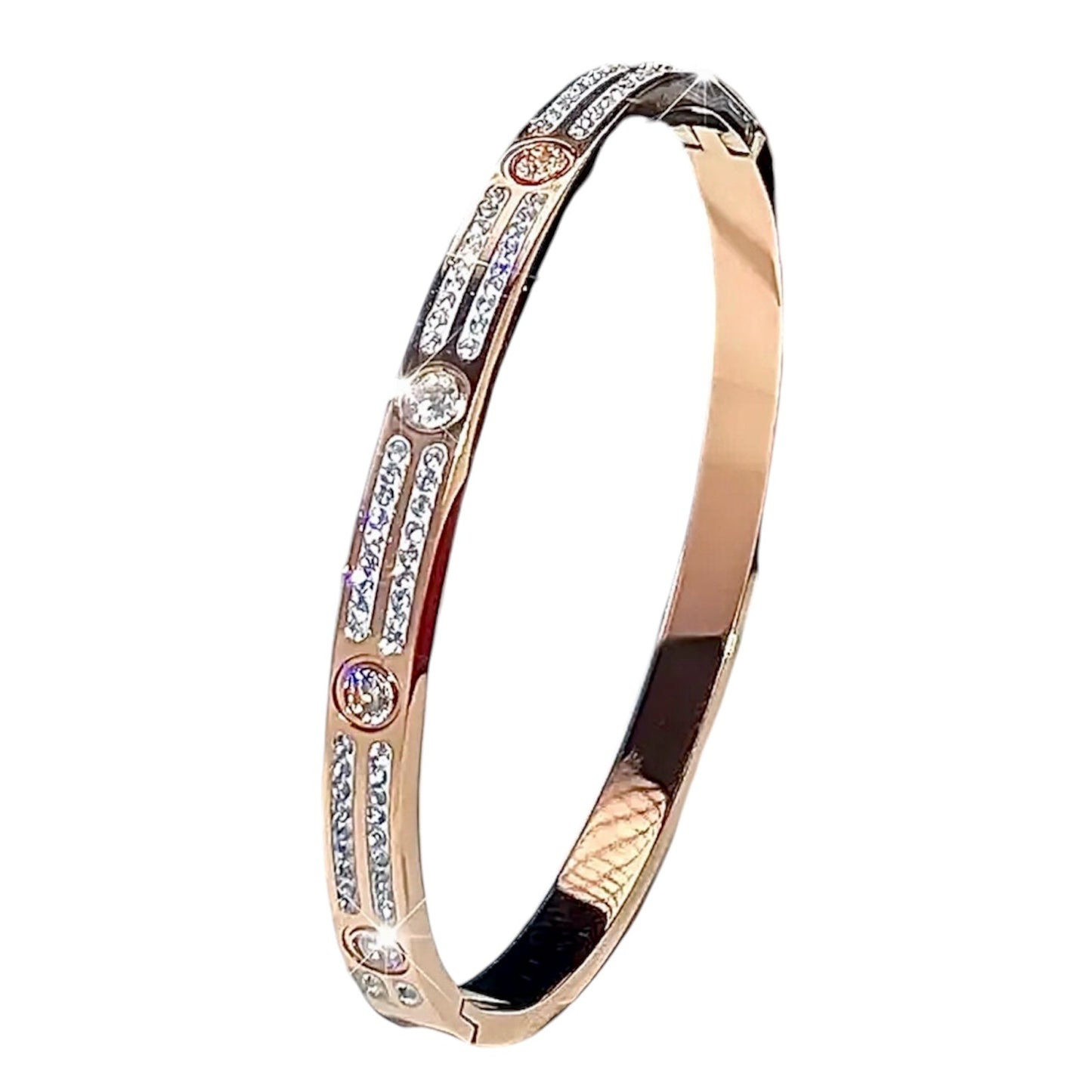 Armband mit funkelnden Zirkonia Roségold - CrystalScents