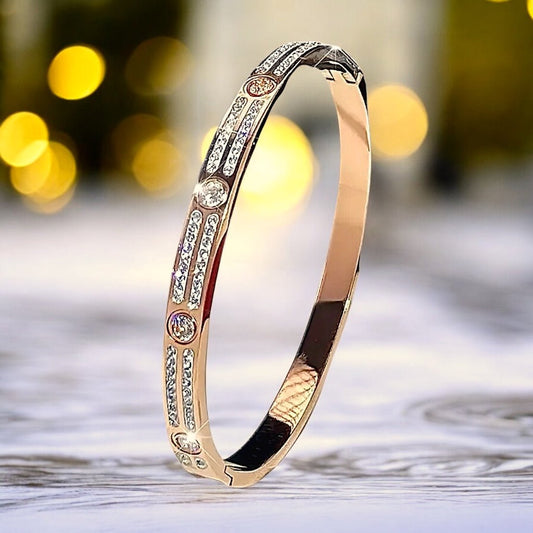 Armband mit funkelnden Zirkonia Roségold - CrystalScents