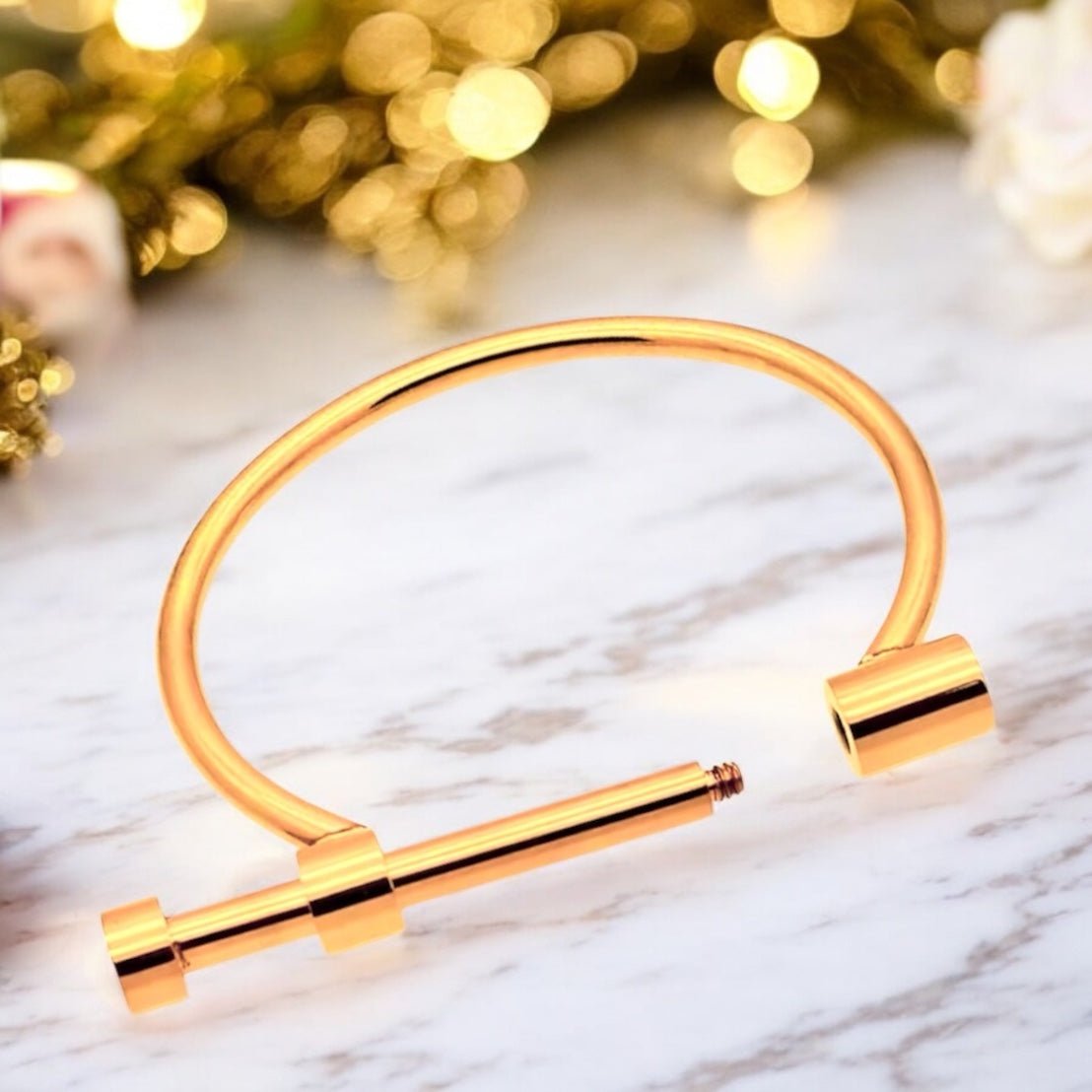 Armreif mit Stabschraube Roségold - CrystalScents