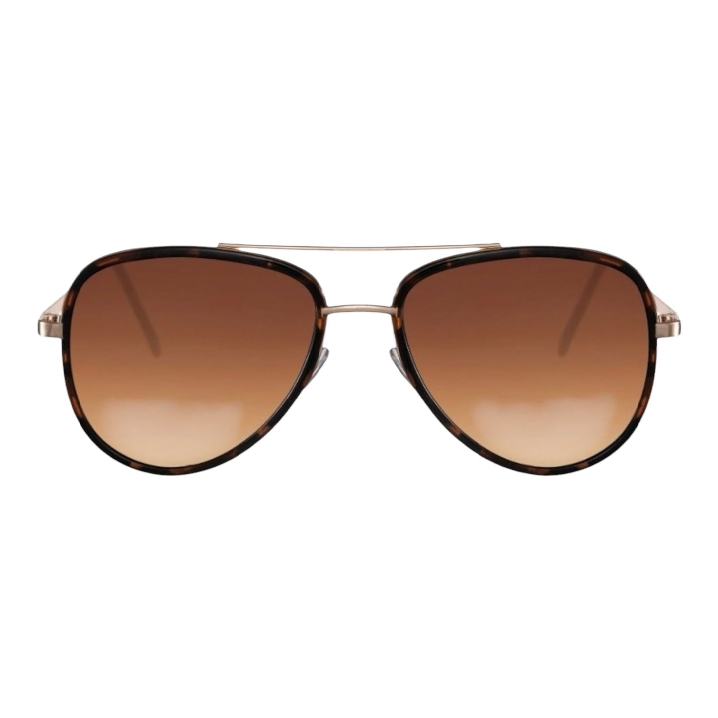 Auffällige braune Sonnenbrille mit Steg - CrystalScents