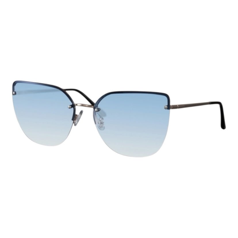 Auffällige Cateye Sonnenbrille in blau - CrystalScents