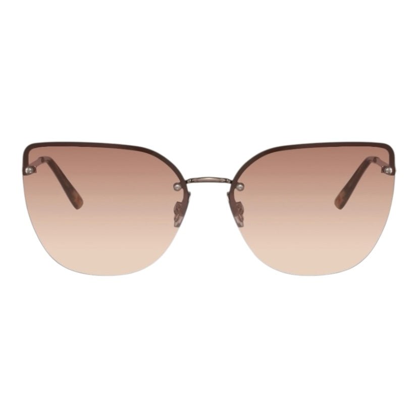 Auffällige Cateye Sonnenbrille in braun - CrystalScents