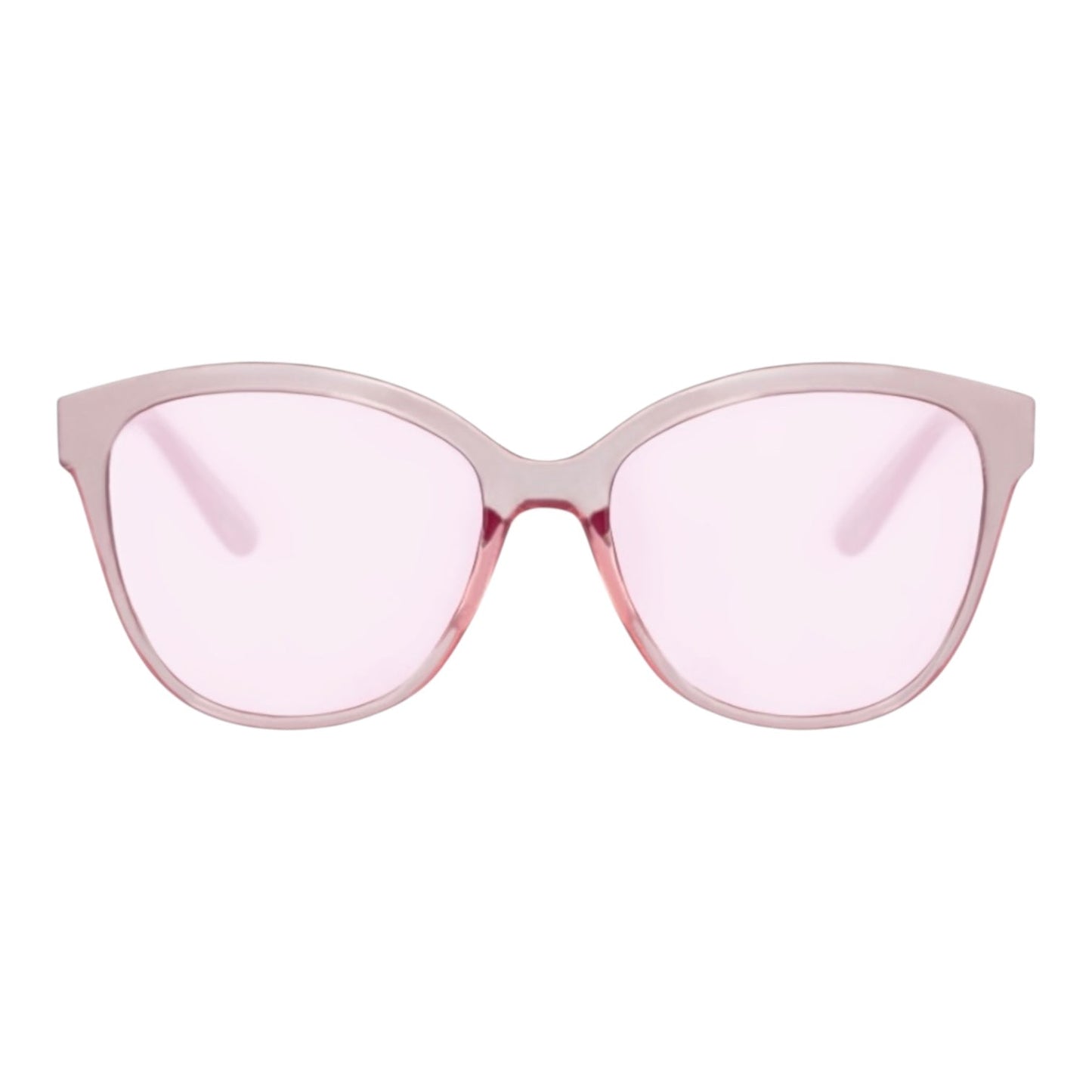 Auffällige durchsichtige Cateye Sonnenbrille in pink - CrystalScents