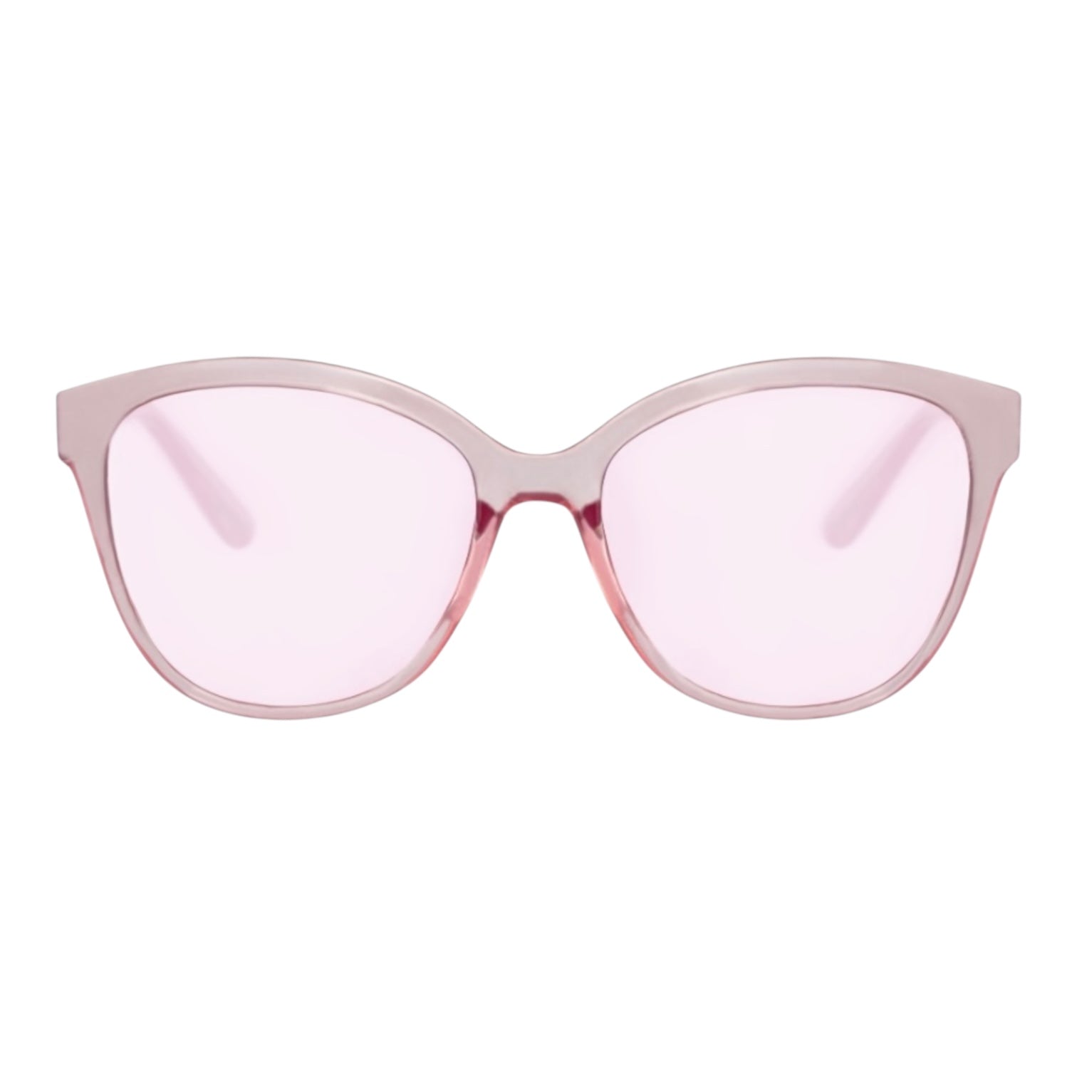 Auffällige durchsichtige Cateye Sonnenbrille in pink - CrystalScents