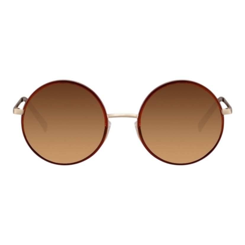Auffällige runde Sonnenbrille in braun - CrystalScents