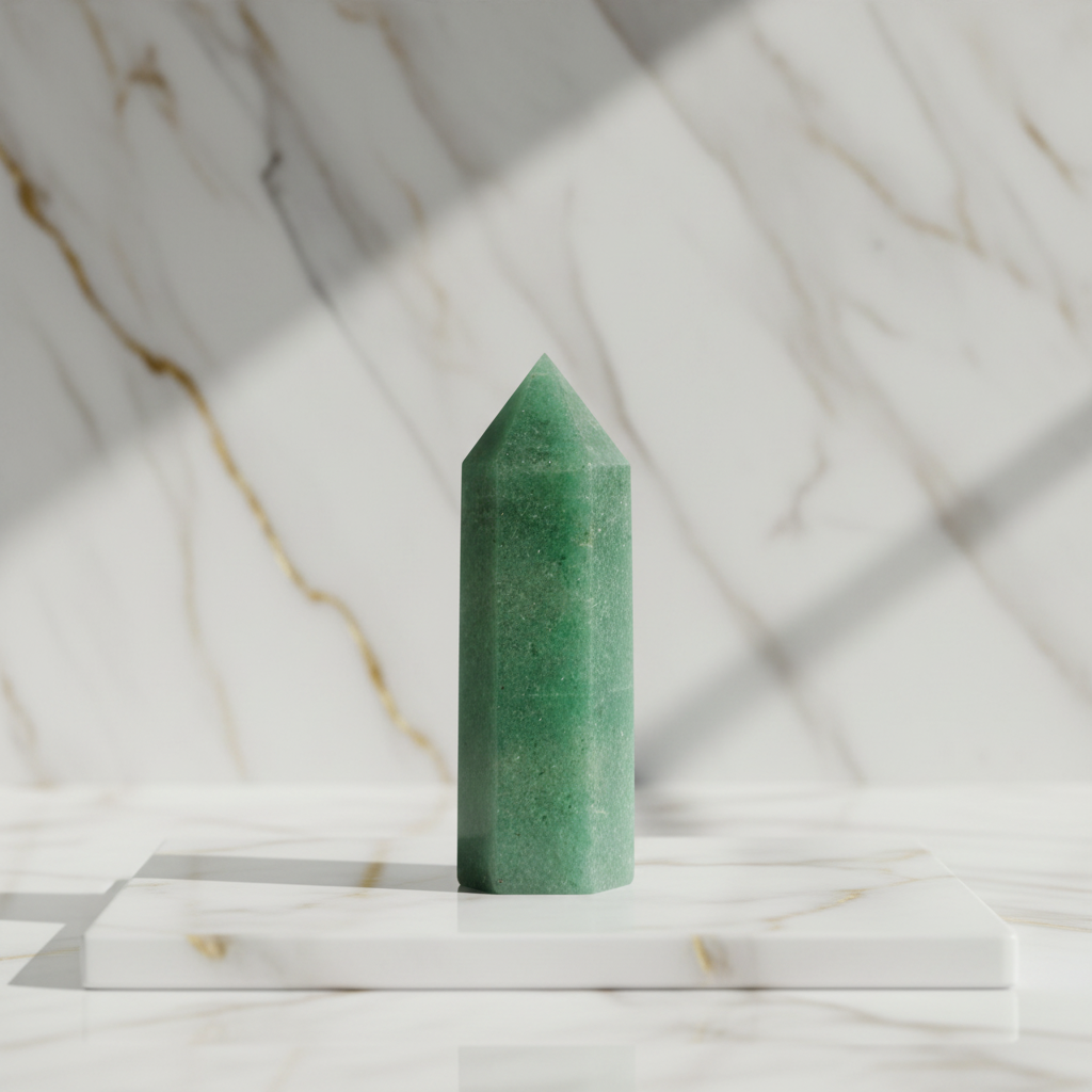 Aventurin-Obelisk auf Marmor 3