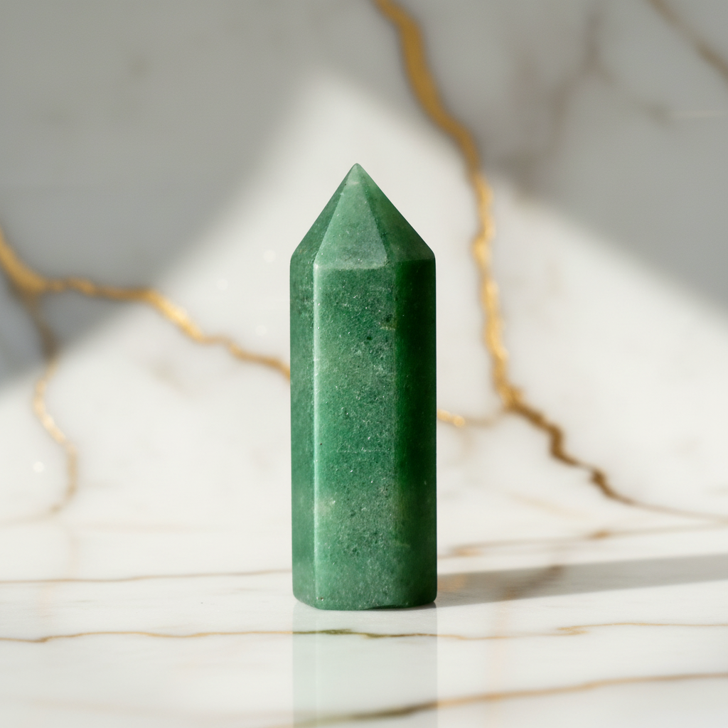Aventurin-Obelisk auf Marmor 5