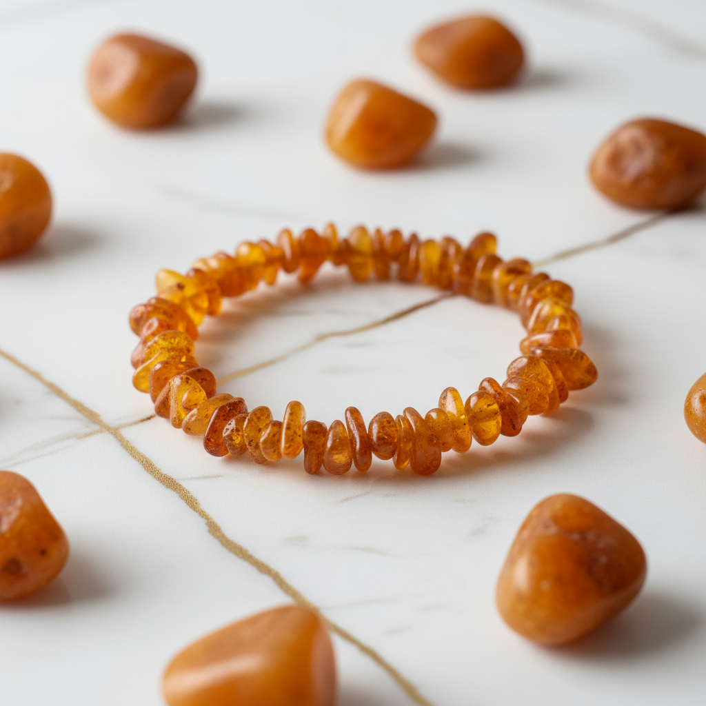 Bernstein Armband mit Steinen 6