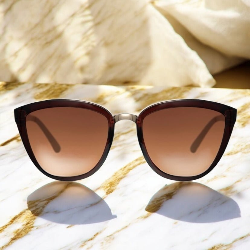 Braune Sonnenbrille Cateye - CrystalScents