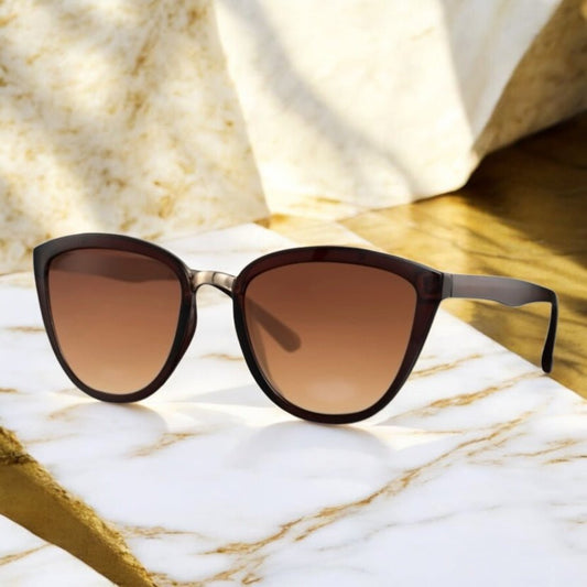 Braune Sonnenbrille Cateye - CrystalScents
