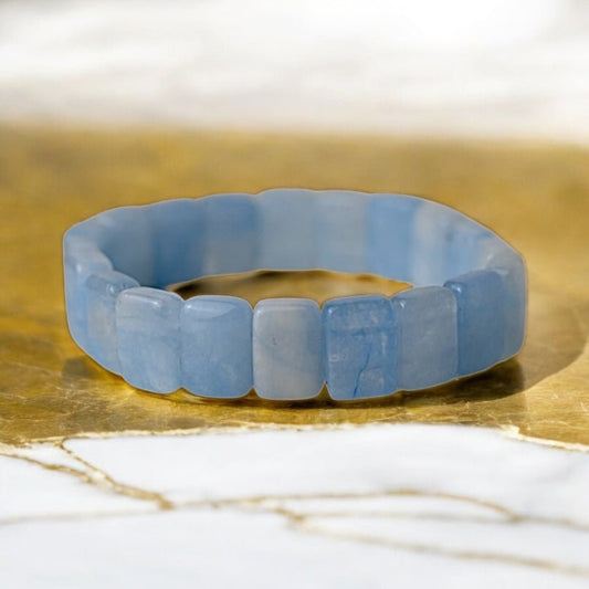 Breites Aquamarin Armband - CrystalScents