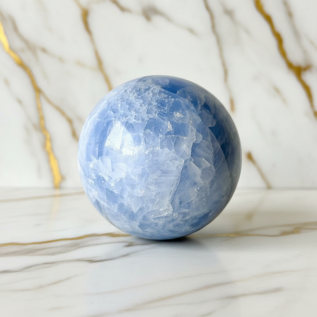 Celestit-Kugel Marmor 2
