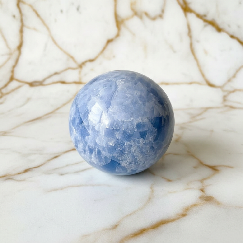 Celestit-Kugel Marmor 3