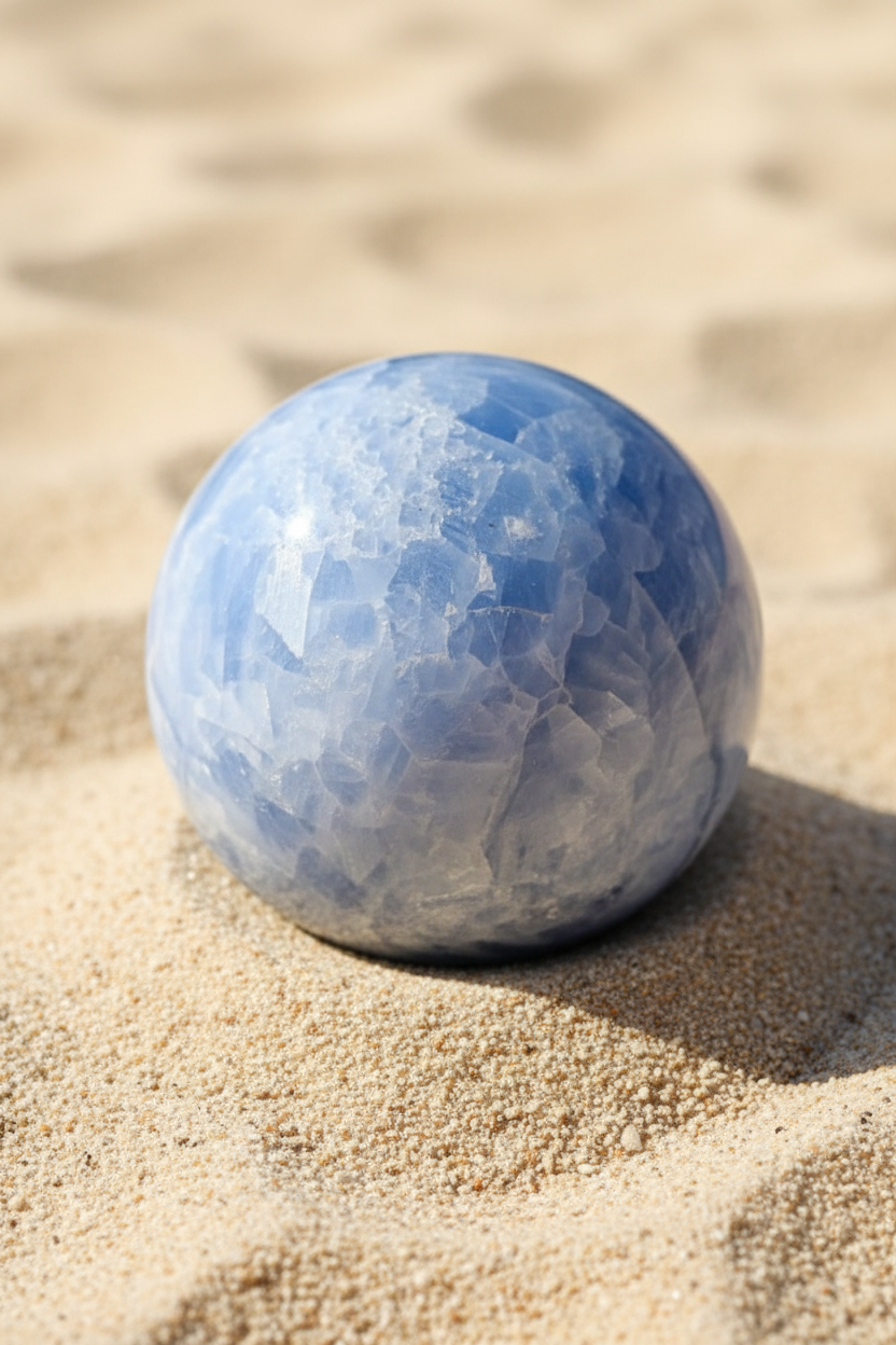 Celestit Kugel Sand