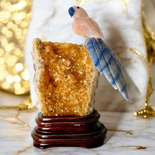 Citrin mit Edelstein - Vogel - CrystalScents