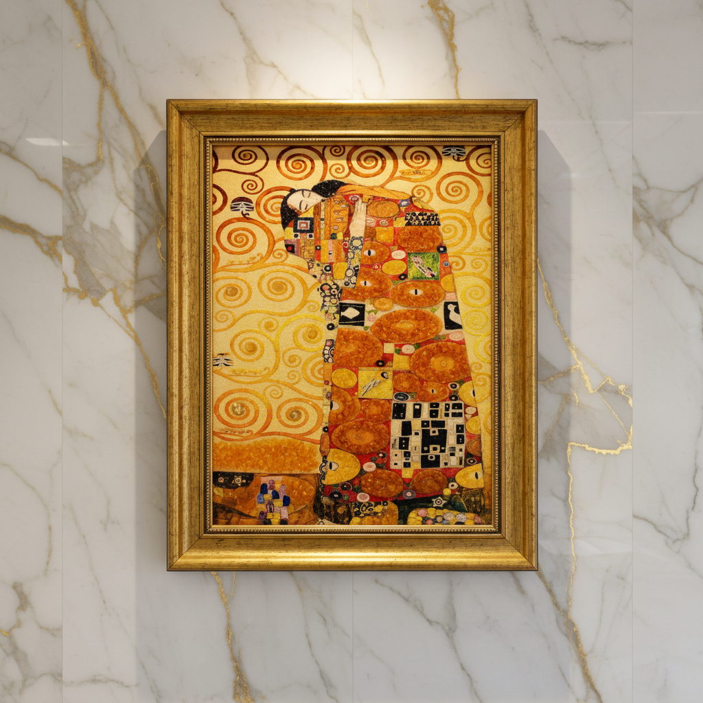 Der Kuss an Marmor-Wand
