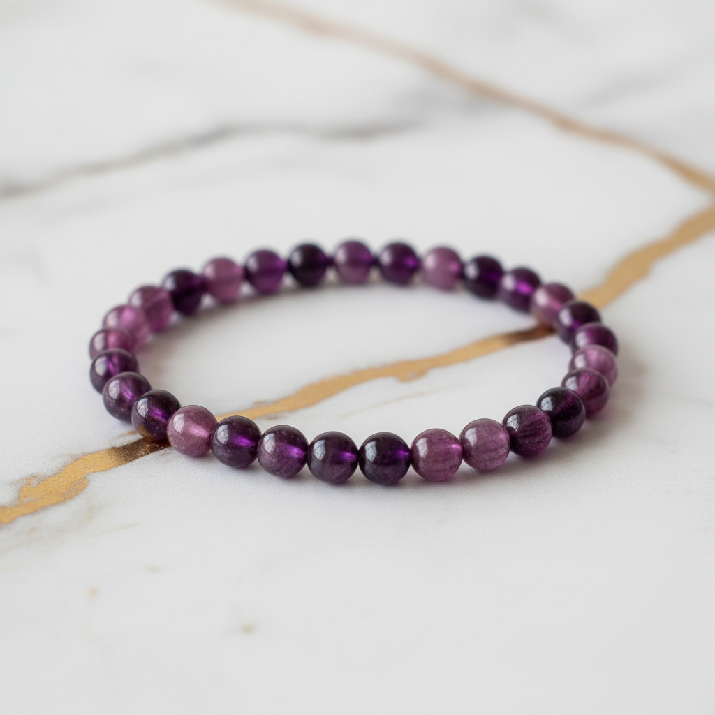 Dunkles Lepidolith Armband 5