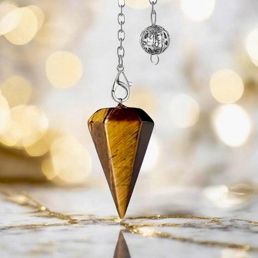 Edelstein Pendel; Tigerauge - CrystalScents