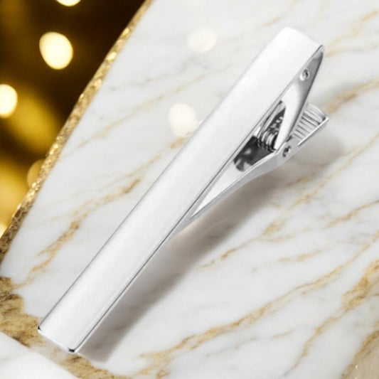 Einfache Krawattenklammer Silber - CrystalScents