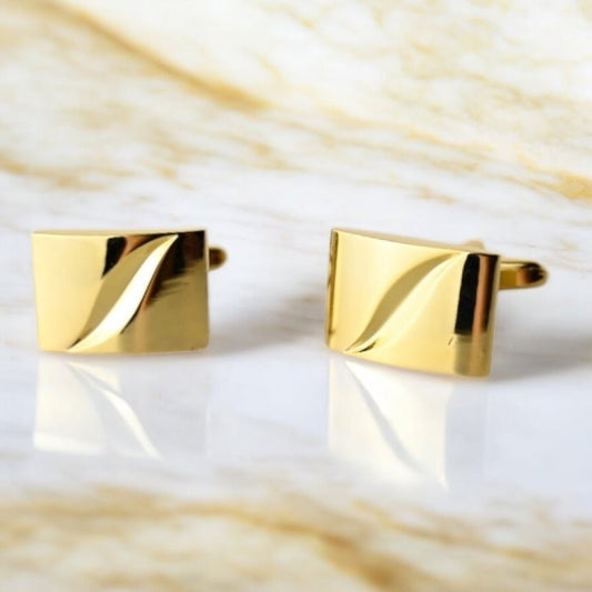 Elegante goldene Manschettenknöpfe - CrystalScents