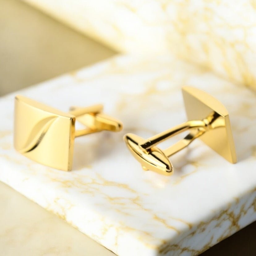 Elegante goldene Manschettenknöpfe - CrystalScents