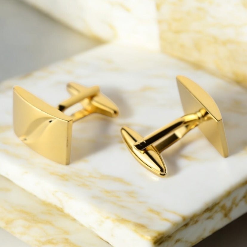 Elegante goldene Manschettenknöpfe - CrystalScents