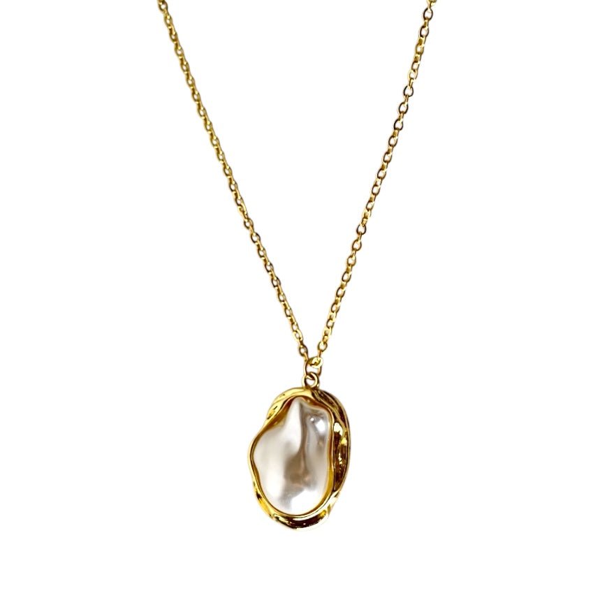 Elegante Goldkette mit Perlen Anhänger - CrystalScents