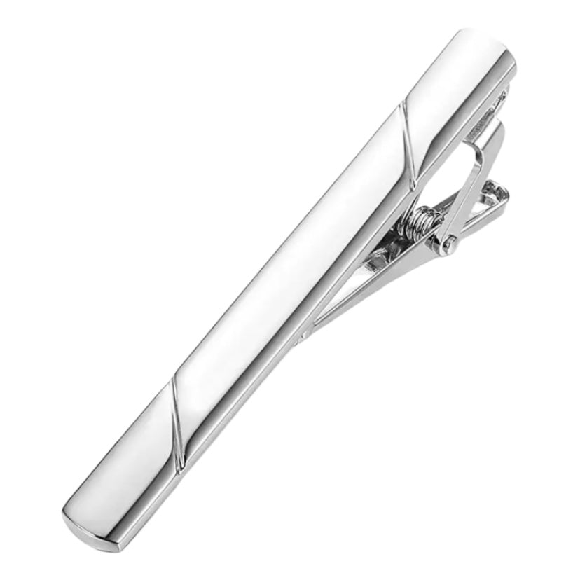 Elegante Krawattenklammer Silber - CrystalScents