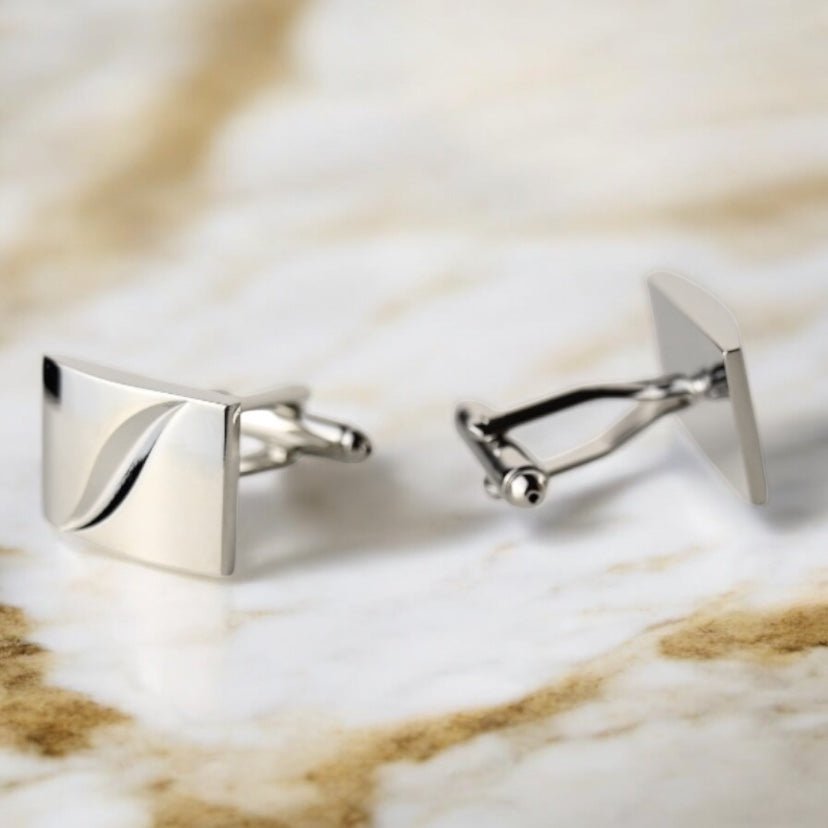 Elegante silberne Manschettenknöpfe - CrystalScents