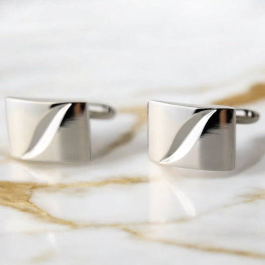 Elegante silberne Manschettenknöpfe - CrystalScents