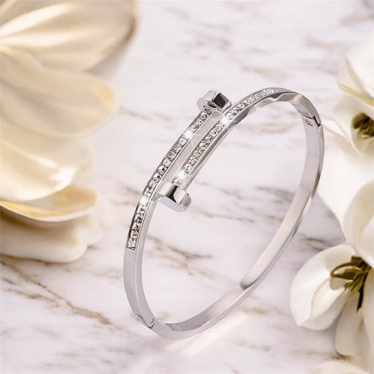 Eleganter Armreif mit Zirkonia Silber - CrystalScents