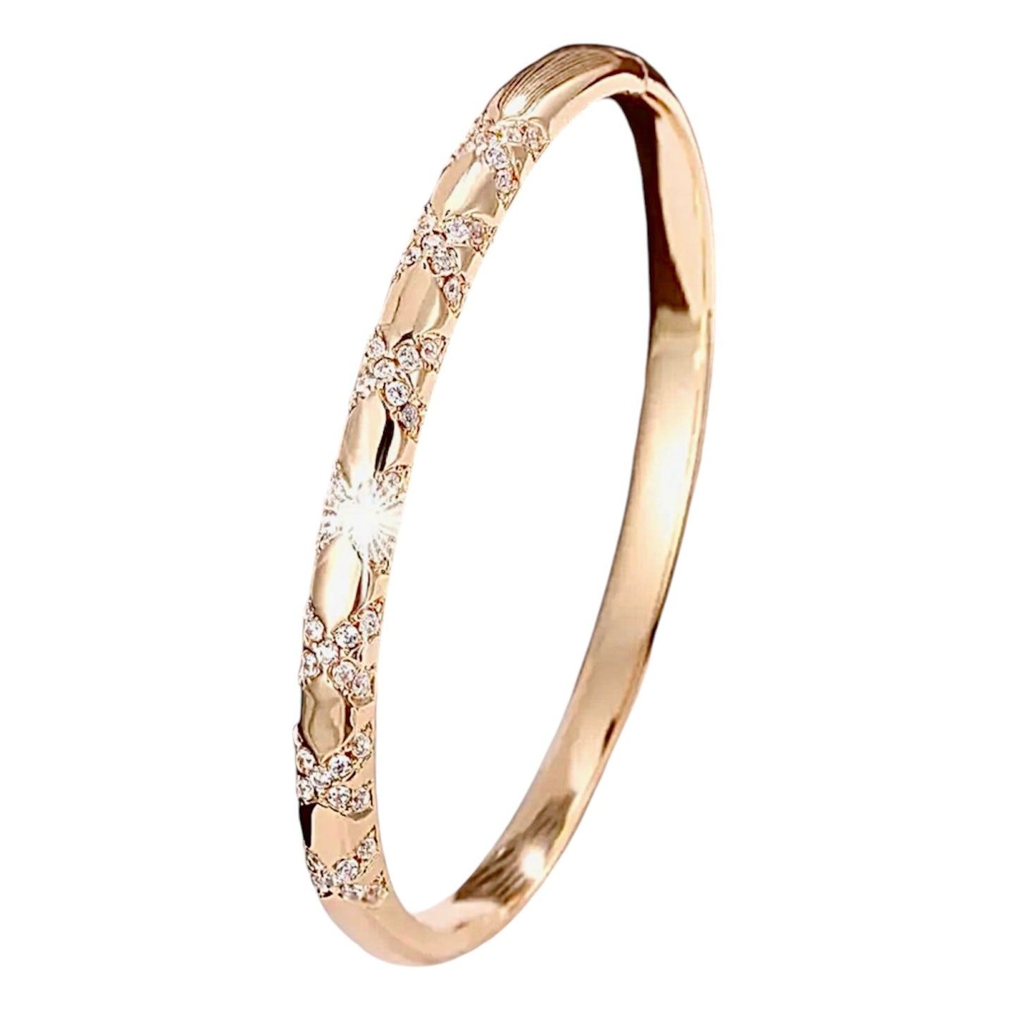 Elegantes Armband mit Kreuzmuster; Roségold - CrystalScents