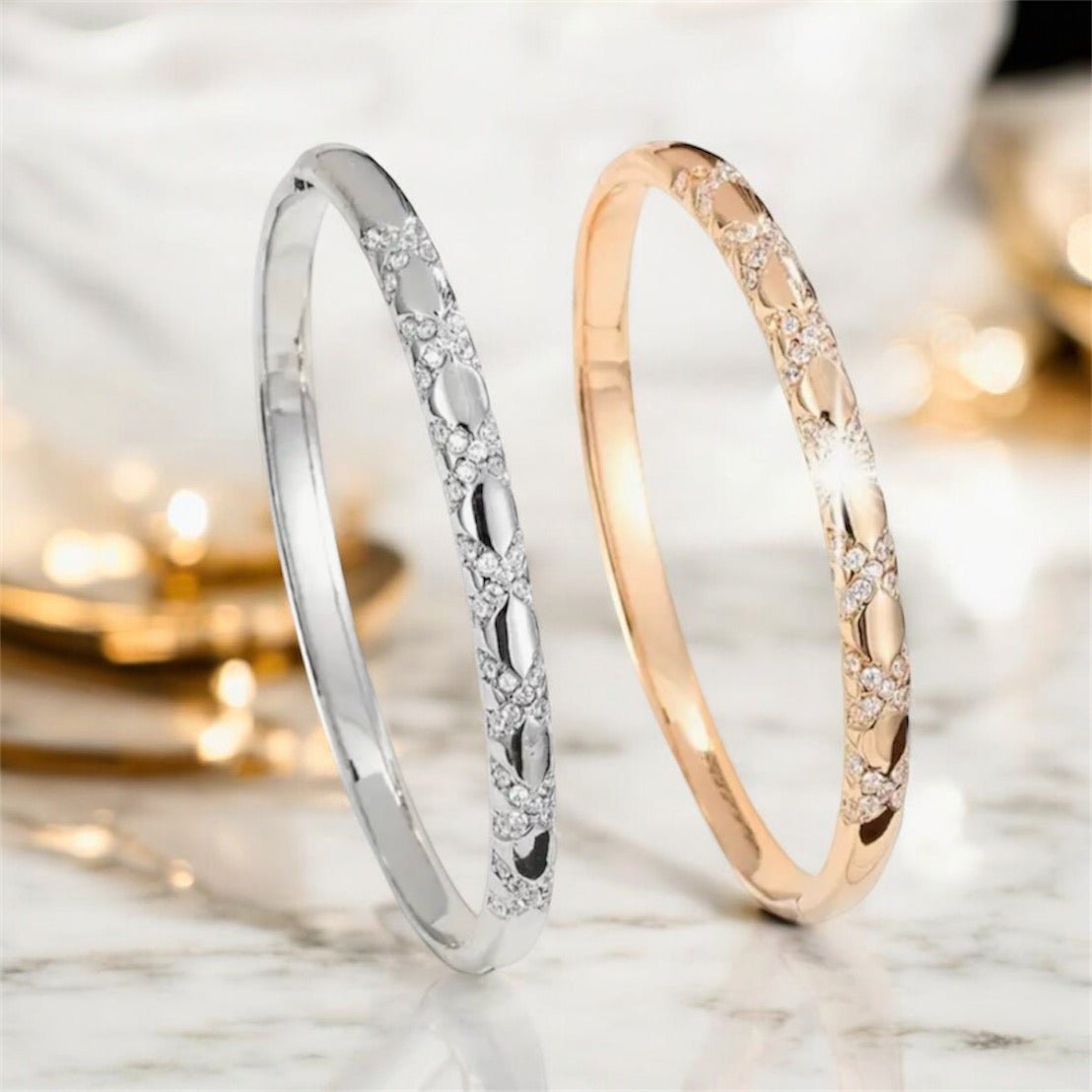 Elegantes Armband mit Kreuzmuster; Silber - CrystalScents