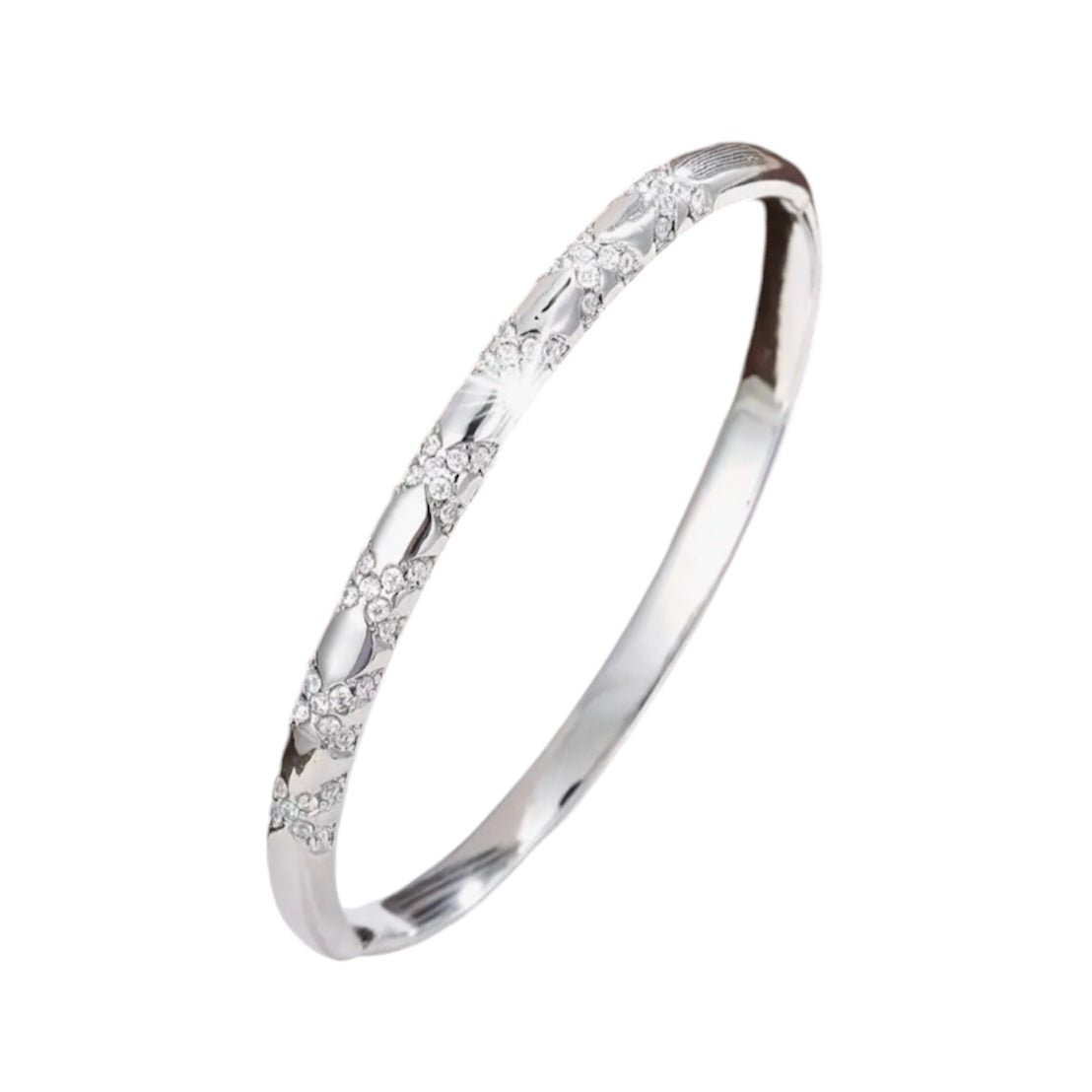 Elegantes Armband mit Kreuzmuster; Silber - CrystalScents