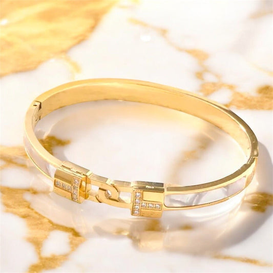 Elegantes Armband mit Kristallakzenten Gold - CrystalScents