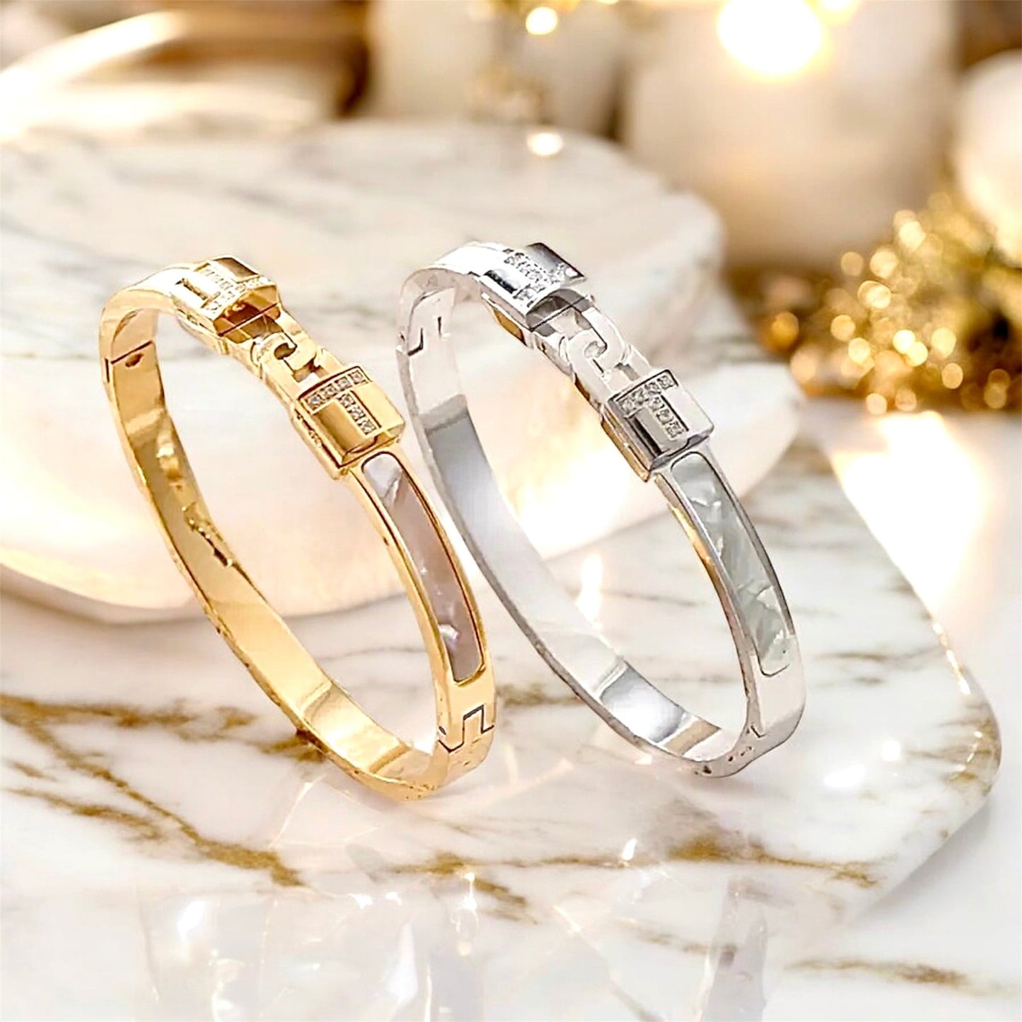 Elegantes Armband mit Kristallakzenten Silber - CrystalScents