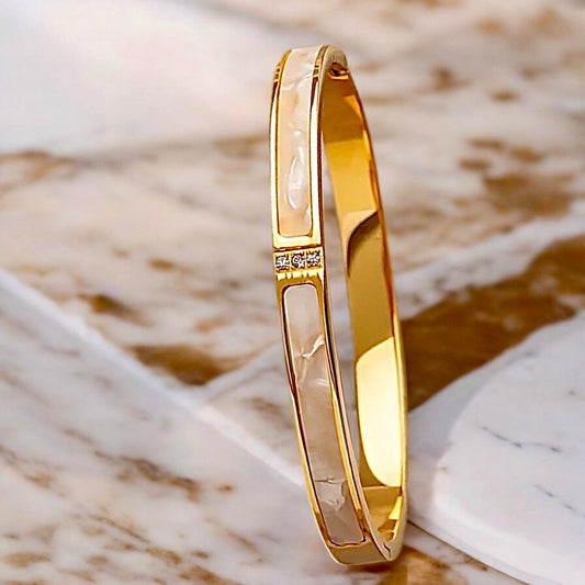 Elegantes Armband mit Muschelakzenten Gold - CrystalScents